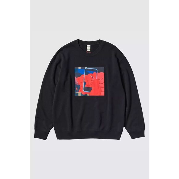 KAWS + WARHOL x UNIQLO UT Collaboration Black Hoodie Sweatshirt, Size XL, NWT - Picture 1 of 10